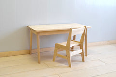 Solid wood chair and table for kids