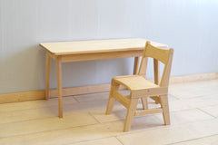 Solid wood chair and table for kids