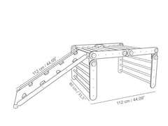 Plywood foldable climbing frame