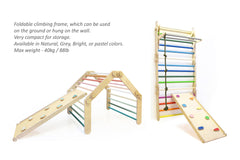 Plywood foldable climbing frame